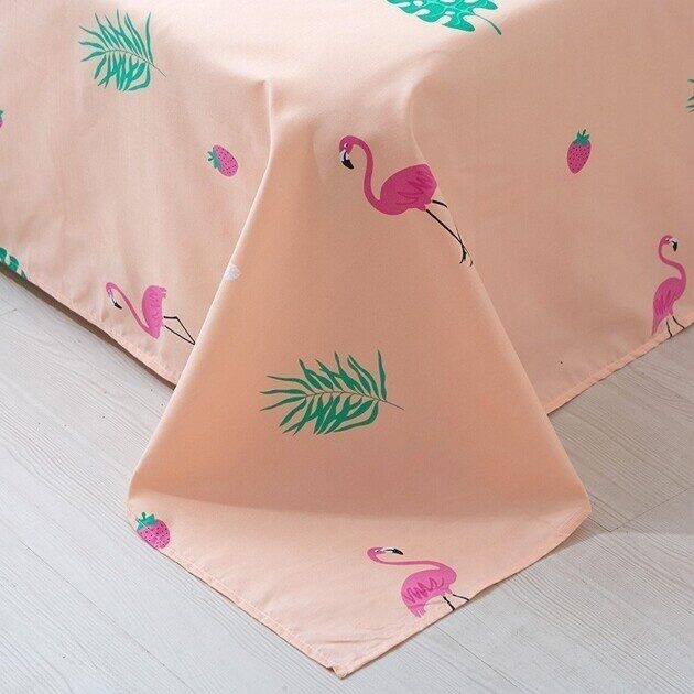 Постельное бельё 1,5 спальное Сатин "Flamingo"